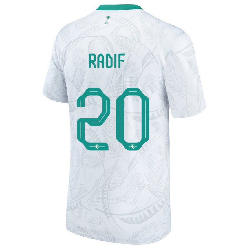 Niño Camiseta Arabia Saudita Abdullah Radif #20 Blanco 1ª Equipación 22-24 La Camisa México