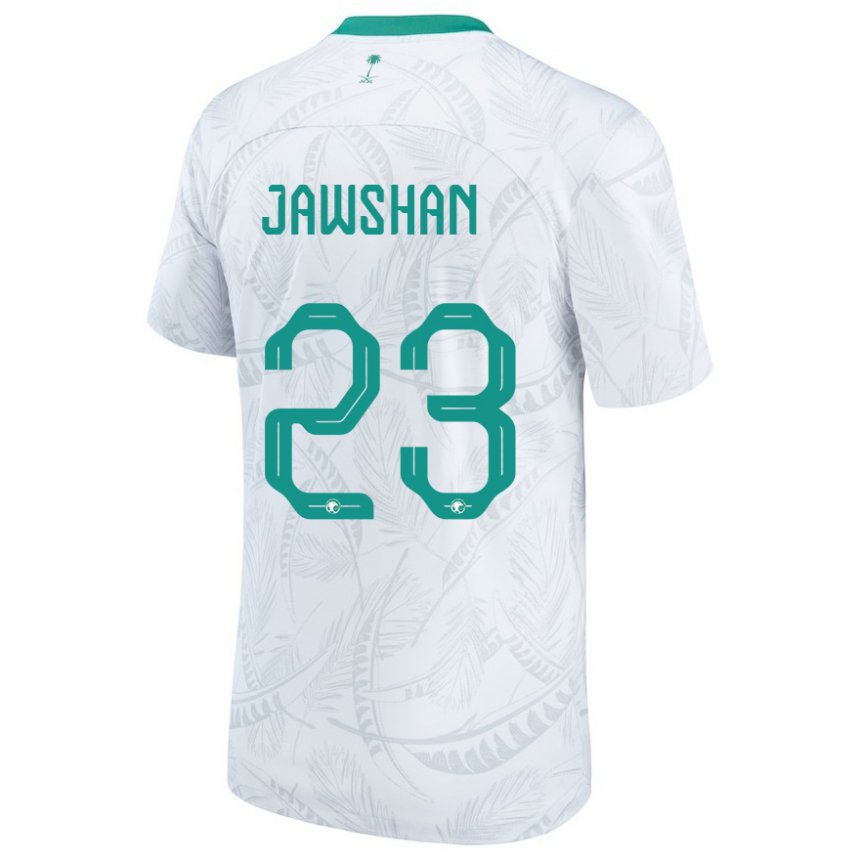 Niño Camiseta Arabia Saudita Yazeed Jawshan #23 Blanco 1ª Equipación 22-24 La Camisa México