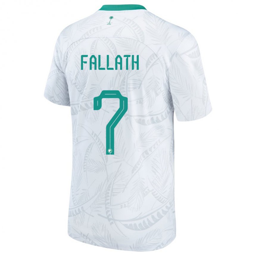 Niño Camiseta Arabia Saudita Fahad Fallath #7 Blanco 1ª Equipación 22-24 La Camisa México