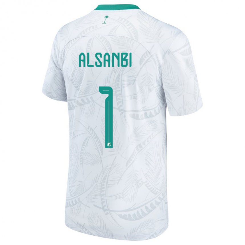 Niño Camiseta Arabia Saudita Abdulrahman Alsanbi #1 Blanco 1ª Equipación 22-24 La Camisa México