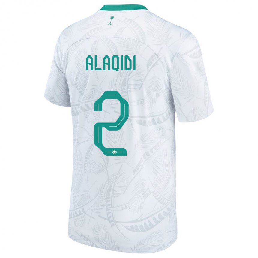 Niño Camiseta Arabia Saudita Nawaf Alaqidi #2 Blanco 1ª Equipación 22-24 La Camisa México