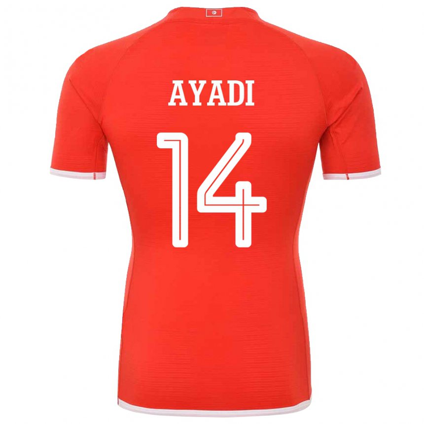 Niño Camiseta Túnez Ghada Ayadi #14 Rojo 1ª Equipación 22-24 La Camisa México