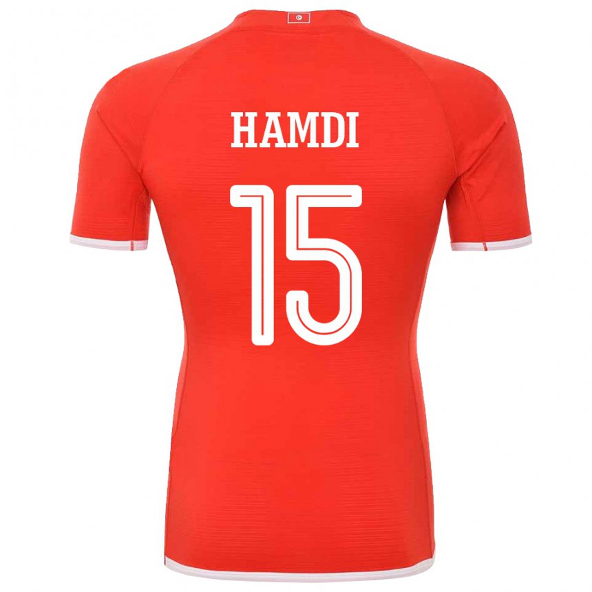 Niño Camiseta Túnez Hanna Hamdi #15 Rojo 1ª Equipación 22-24 La Camisa México