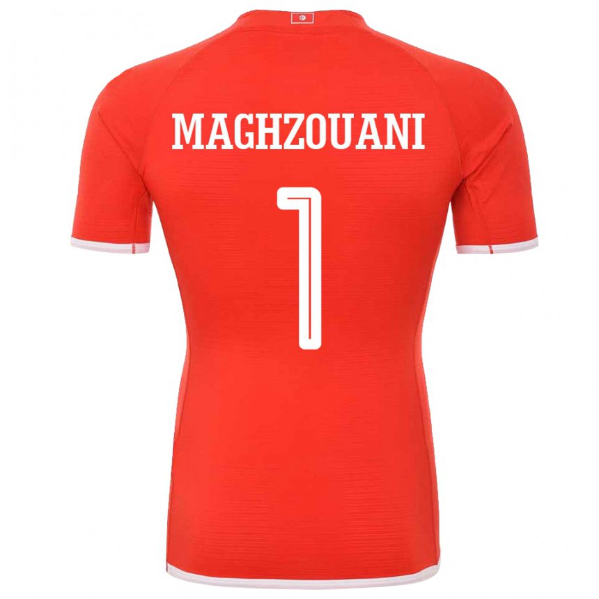 Niño Camiseta Túnez Wassim Maghzouani #1 Rojo 1ª Equipación 22-24 La Camisa México