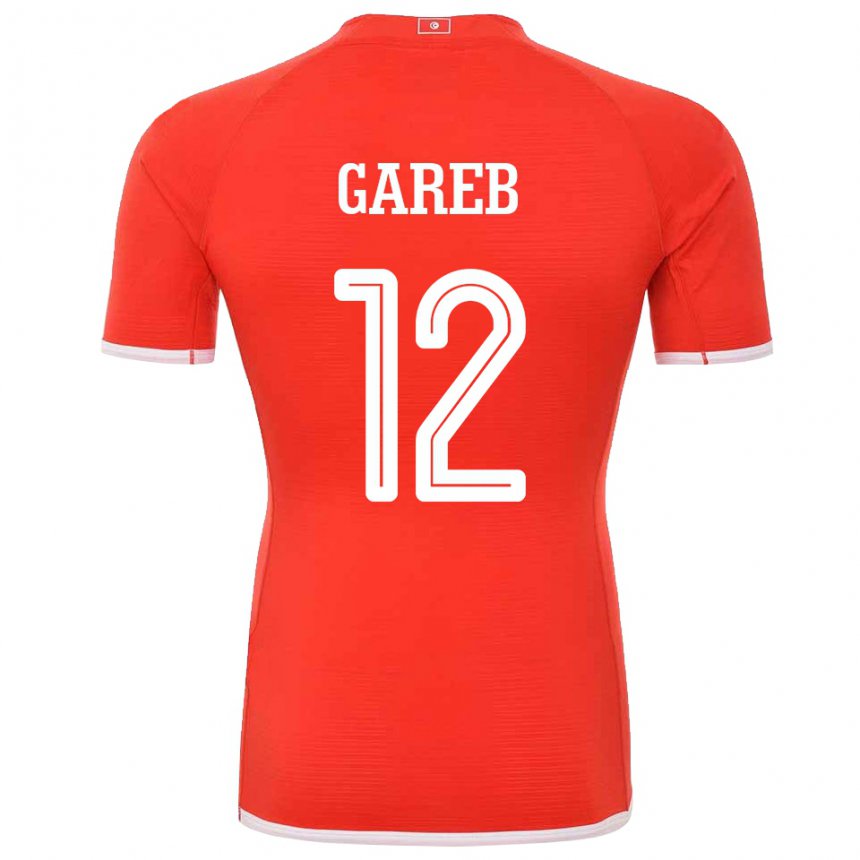 Niño Camiseta Túnez Adem Gareb #12 Rojo 1ª Equipación 22-24 La Camisa México