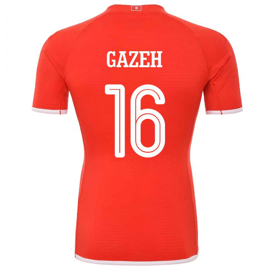 Niño Camiseta Túnez Raed Gazeh #16 Rojo 1ª Equipación 22-24 La Camisa México