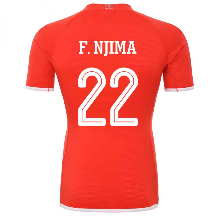 Niño Camiseta Túnez Firas Ben Njima #22 Rojo 1ª Equipación 22-24 La Camisa México