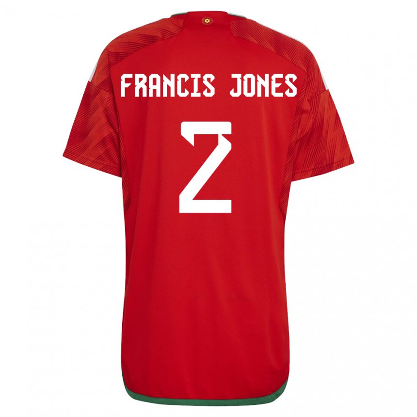 Niño Camiseta Gales Maria Francis Jones #2 Rojo 1ª Equipación 22-24 La Camisa México