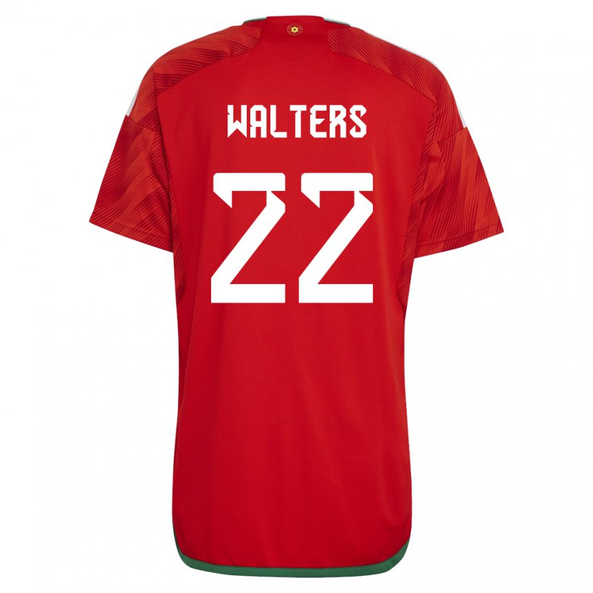 Niño Camiseta Gales Georgia Walters #22 Rojo 1ª Equipación 22-24 La Camisa México