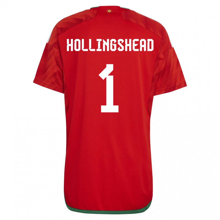 Niño Camiseta Gales Ronnie Hollingshead #1 Rojo 1ª Equipación 22-24 La Camisa México