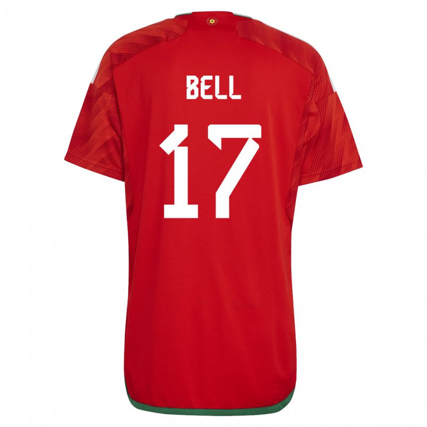 Niño Camiseta Gales Zac Bell #17 Rojo 1ª Equipación 22-24 La Camisa México