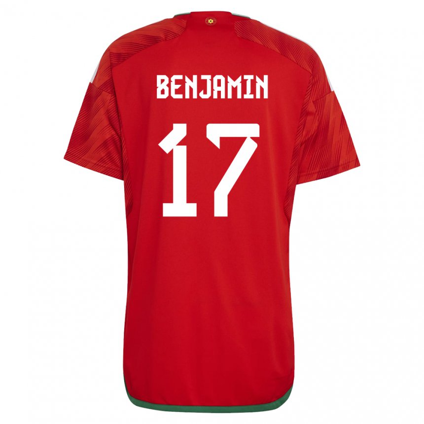 Niño Camiseta Gales Omari Benjamin #17 Rojo 1ª Equipación 22-24 La Camisa México