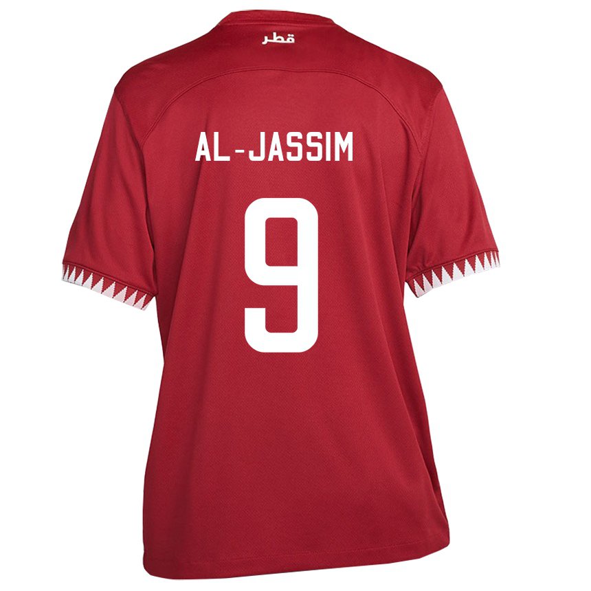Niño Camiseta Catar Kholoud Al Jassim #9 Granate 1ª Equipación 22-24 La Camisa México
