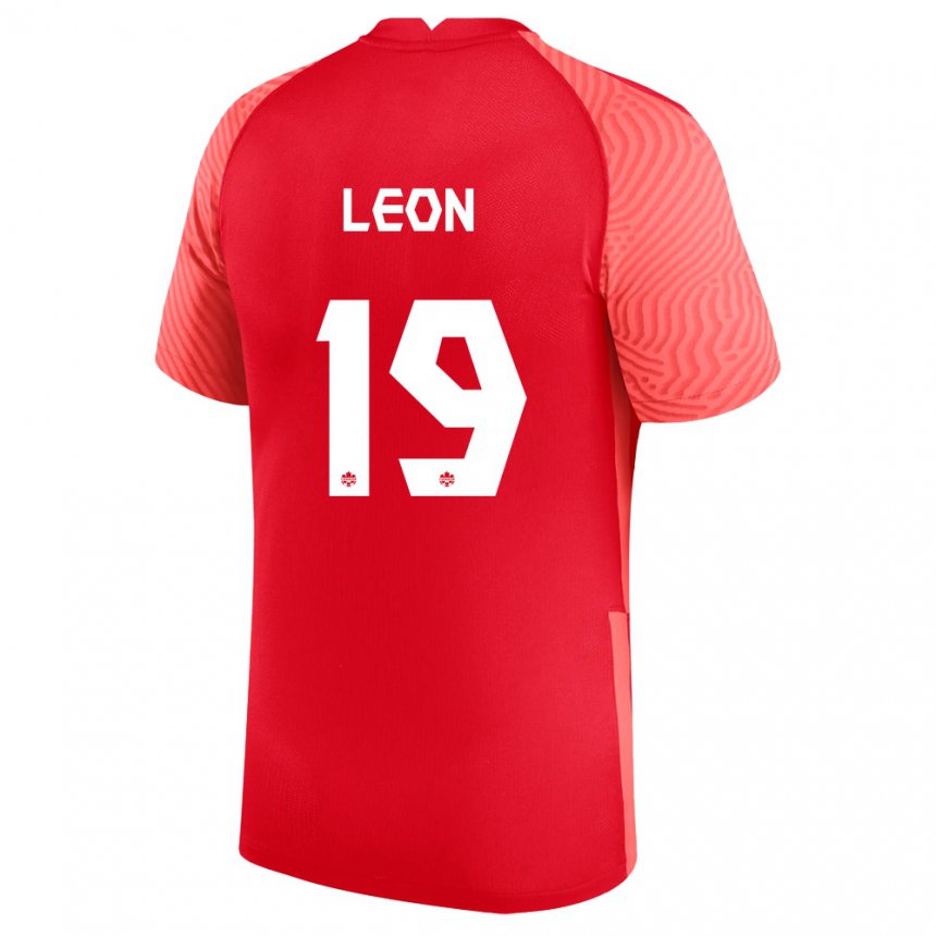 Niño Camiseta Canadá Adriana Leon #19 Rojo 1ª Equipación 22-24 La Camisa México