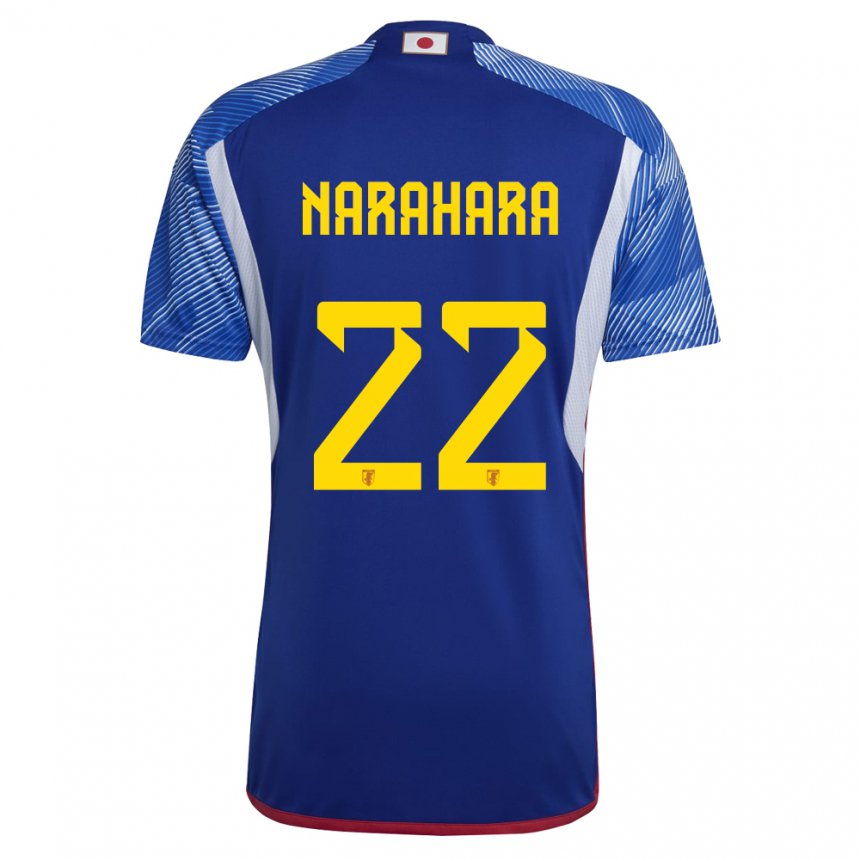 Niño Camiseta Japón Yoshiki Narahara #22 Azul Real 1ª Equipación 22-24 La Camisa México