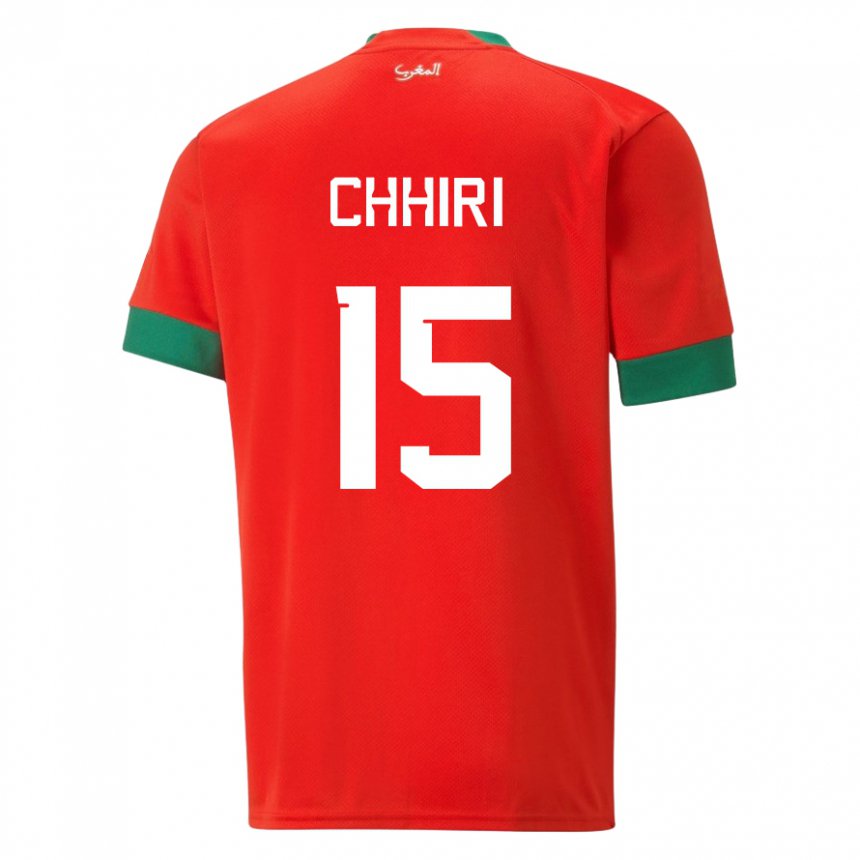 Niño Camiseta Marruecos Ghizlane Chhiri #15 Rojo 1ª Equipación 22-24 La Camisa México