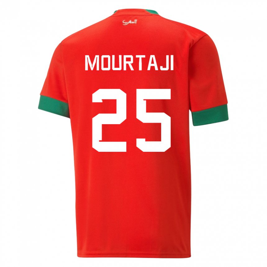 Niño Camiseta Marruecos Chaymaa Mourtaji #25 Rojo 1ª Equipación 22-24 La Camisa México