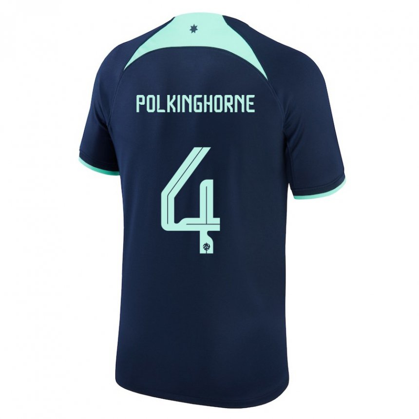 Niño Camiseta Australia Clare Polkinghorne #4 Azul Oscuro 2ª Equipación 22-24 La Camisa México