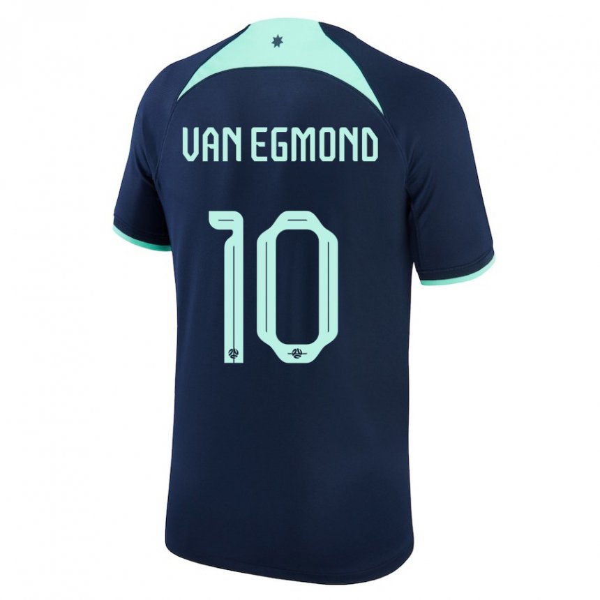 Niño Camiseta Australia Emily Van Egmond #10 Azul Oscuro 2ª Equipación 22-24 La Camisa México