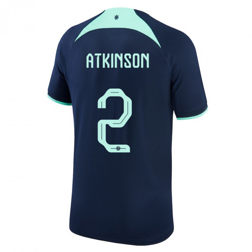 Niño Camiseta Australia Nathaniel Atkinson #2 Azul Oscuro 2ª Equipación 22-24 La Camisa México