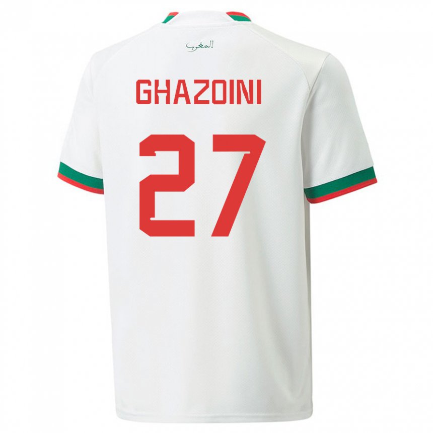 Niño Camiseta Marruecos Amine Ghazoini #27 Blanco 2ª Equipación 22-24 La Camisa México