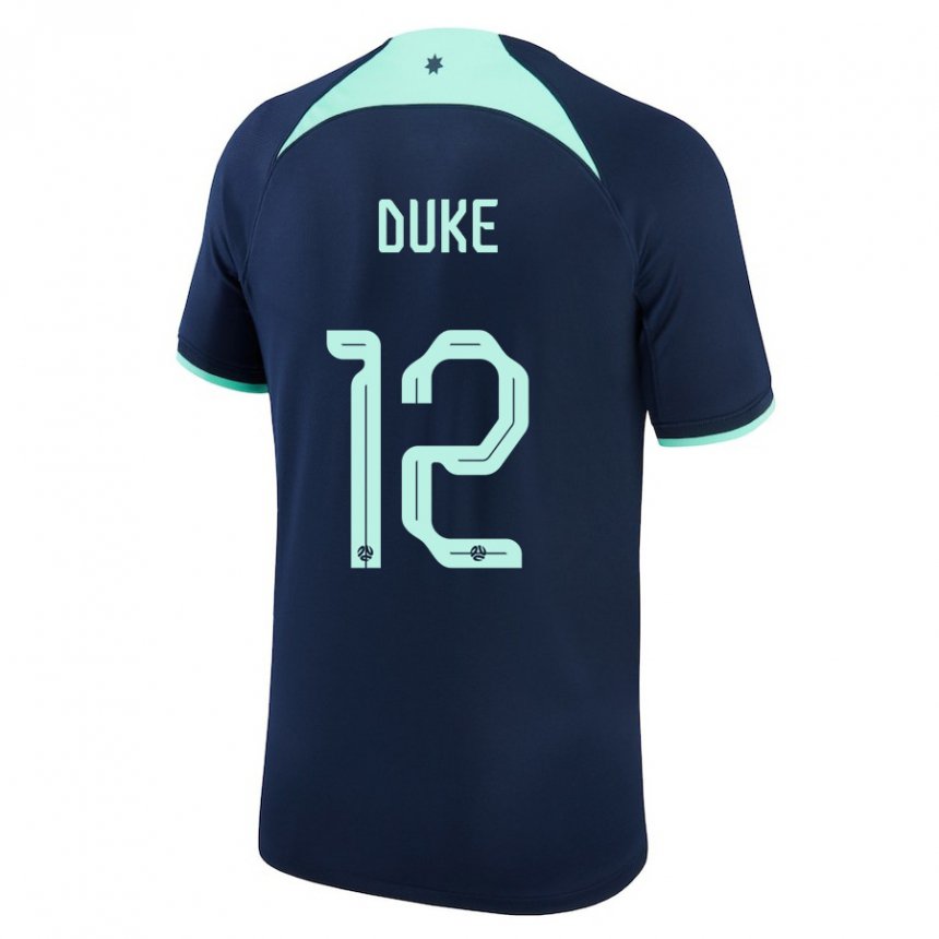 Niño Camiseta Australia Mitch Duke #12 Azul Oscuro 2ª Equipación 22-24 La Camisa México