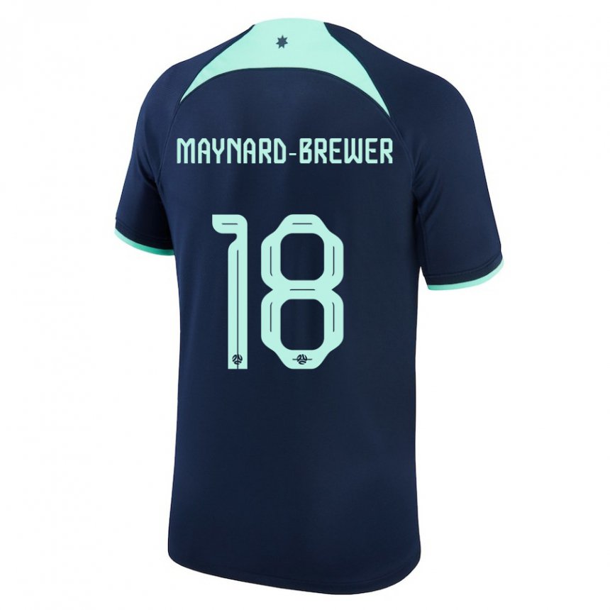 Niño Camiseta Australia Ashley Maynard Brewer #18 Azul Oscuro 2ª Equipación 22-24 La Camisa México