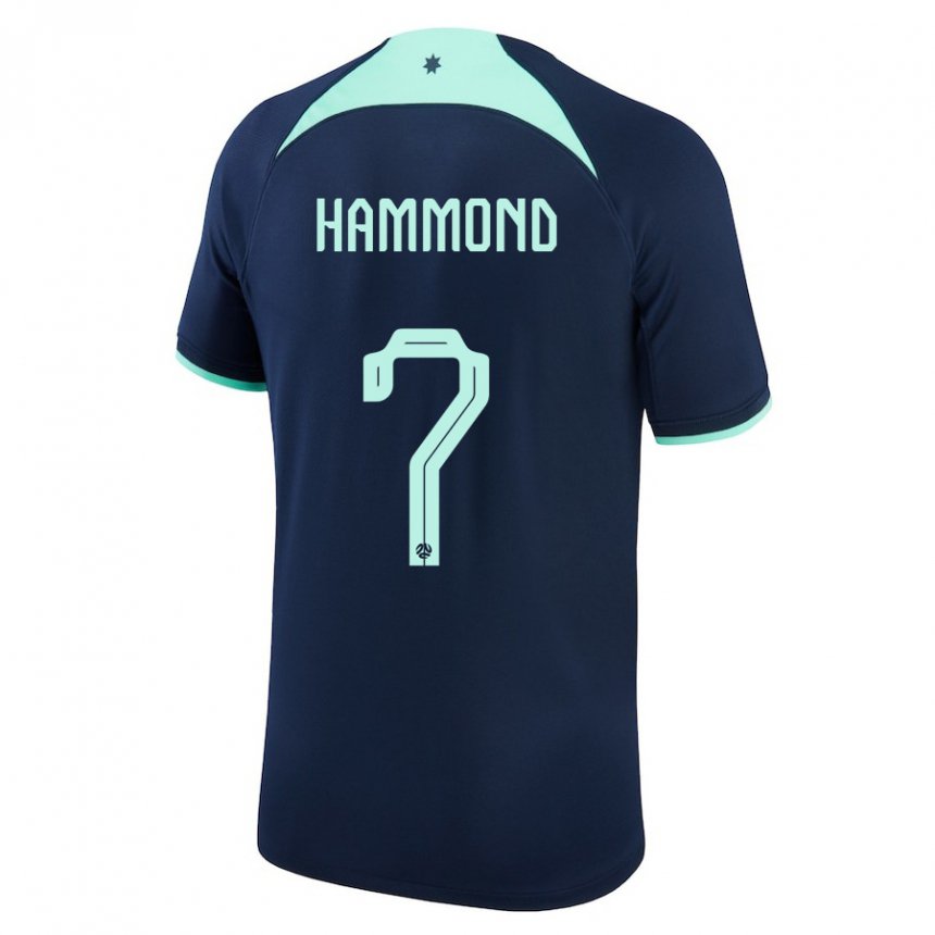 Niño Camiseta Australia Tristan Hammond #7 Azul Oscuro 2ª Equipación 22-24 La Camisa México