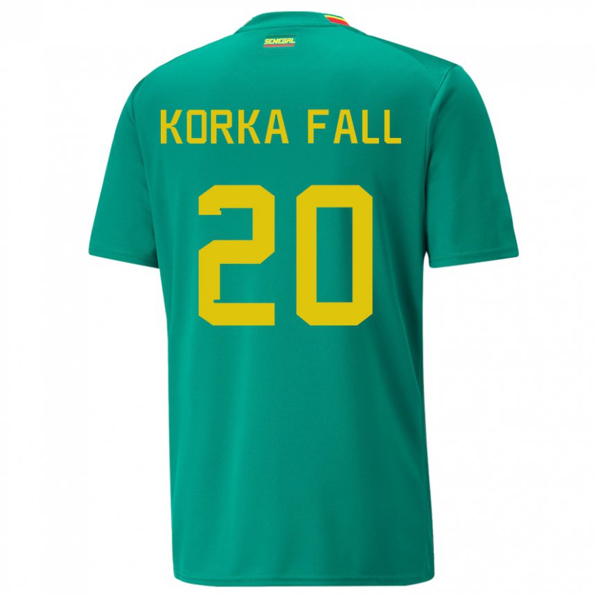 Niño Camiseta Senegal Korka Fall #20 Verde 2ª Equipación 22-24 La Camisa México