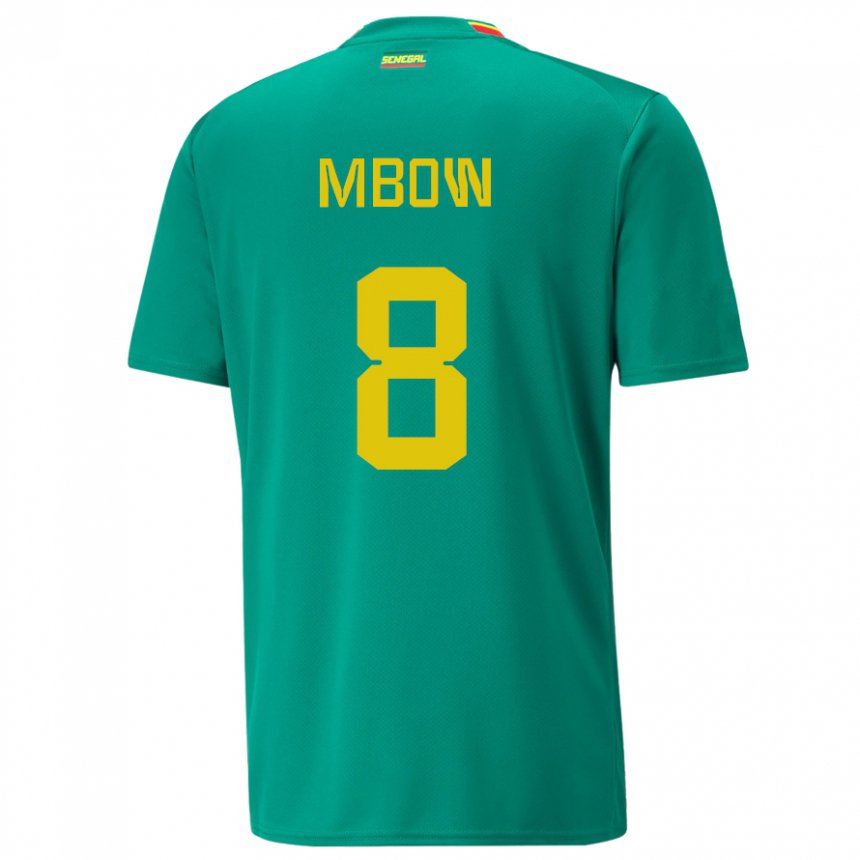 Niño Camiseta Senegal Mamadou Mbow #8 Verde 2ª Equipación 22-24 La Camisa México