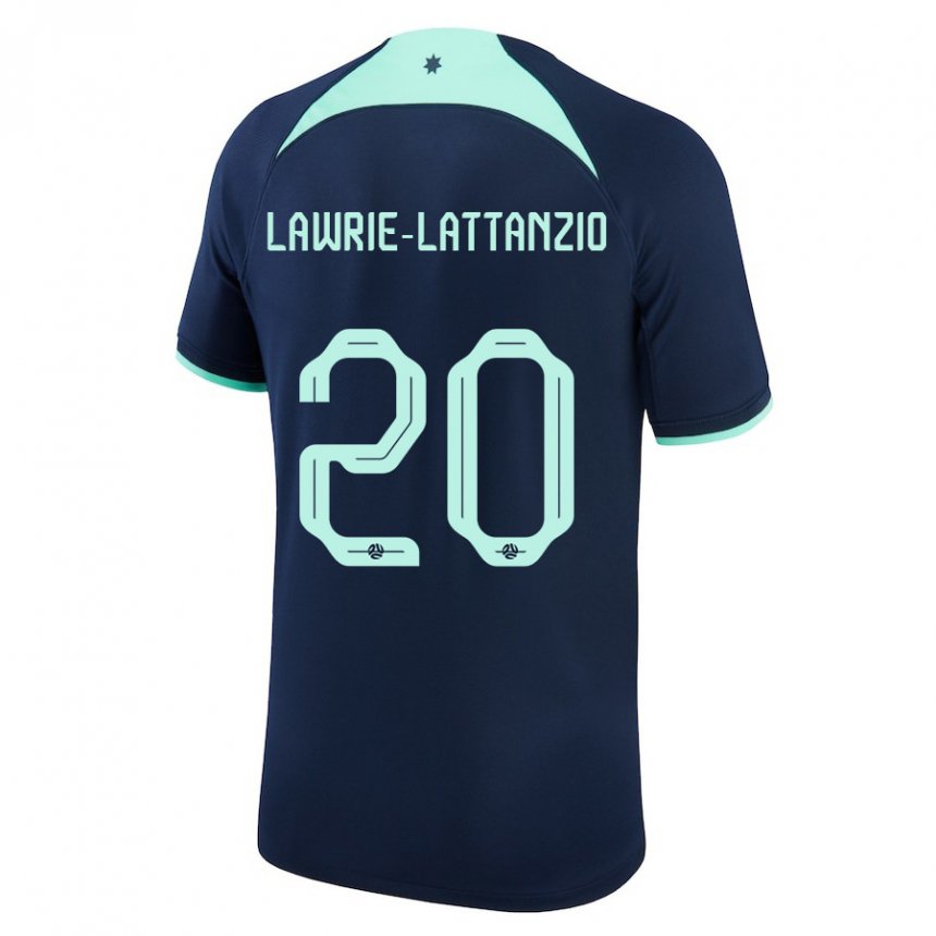 Niño Camiseta Australia Luis Lawrie Lattanzio #20 Azul Oscuro 2ª Equipación 22-24 La Camisa México