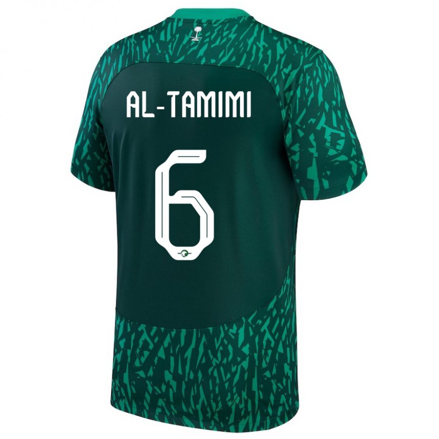 Niño Camiseta Arabia Saudita Maryam Al Tamimi #6 Verde Oscuro 2ª Equipación 22-24 La Camisa México