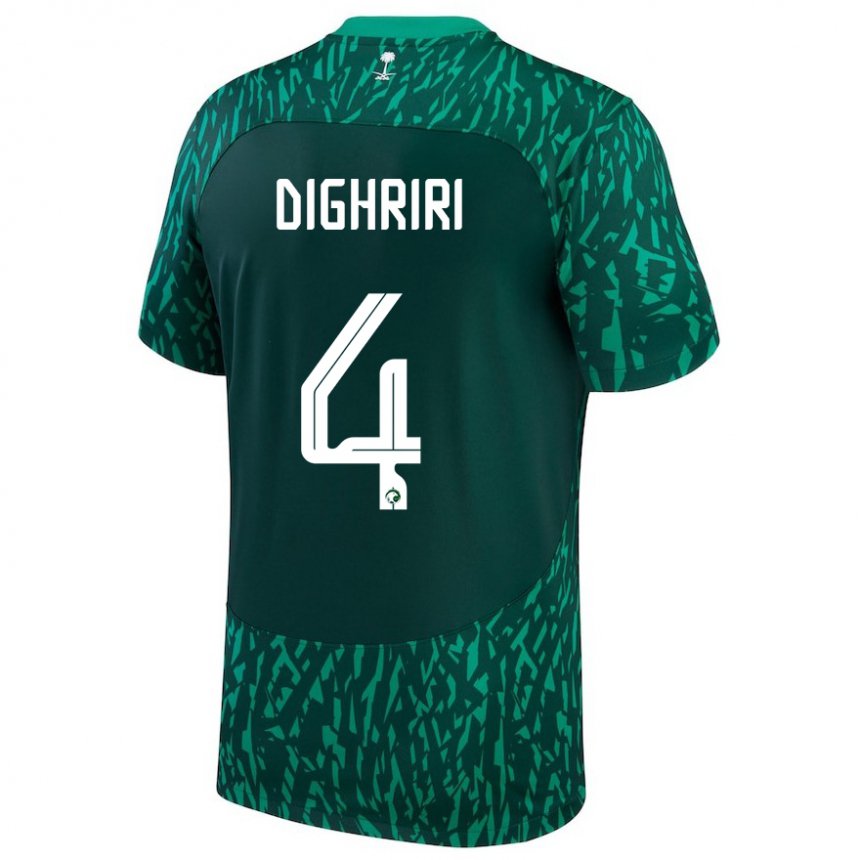 Niño Camiseta Arabia Saudita Khalid Dighriri #4 Verde Oscuro 2ª Equipación 22-24 La Camisa México