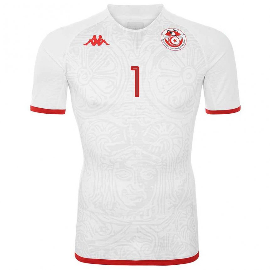 Niño Camiseta Túnez Nesrine Zizi #1 Blanco 2ª Equipación 22-24 La Camisa México