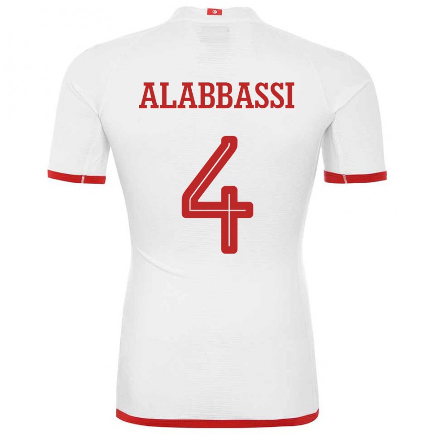 Niño Camiseta Túnez Chaima Alabbassi #4 Blanco 2ª Equipación 22-24 La Camisa México