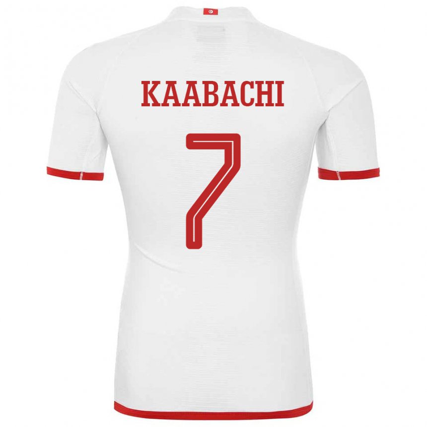 Niño Camiseta Túnez Ella Kaabachi #7 Blanco 2ª Equipación 22-24 La Camisa México