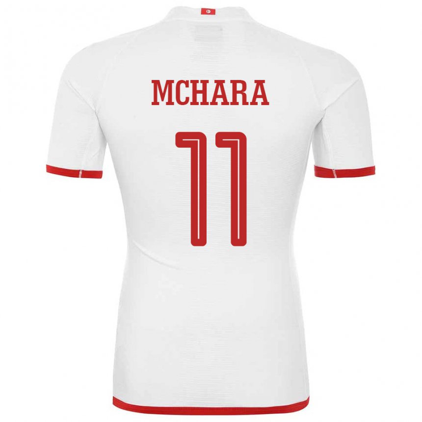 Niño Camiseta Túnez Imen Mchara #11 Blanco 2ª Equipación 22-24 La Camisa México