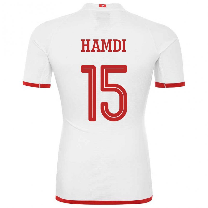 Niño Camiseta Túnez Hanna Hamdi #15 Blanco 2ª Equipación 22-24 La Camisa México