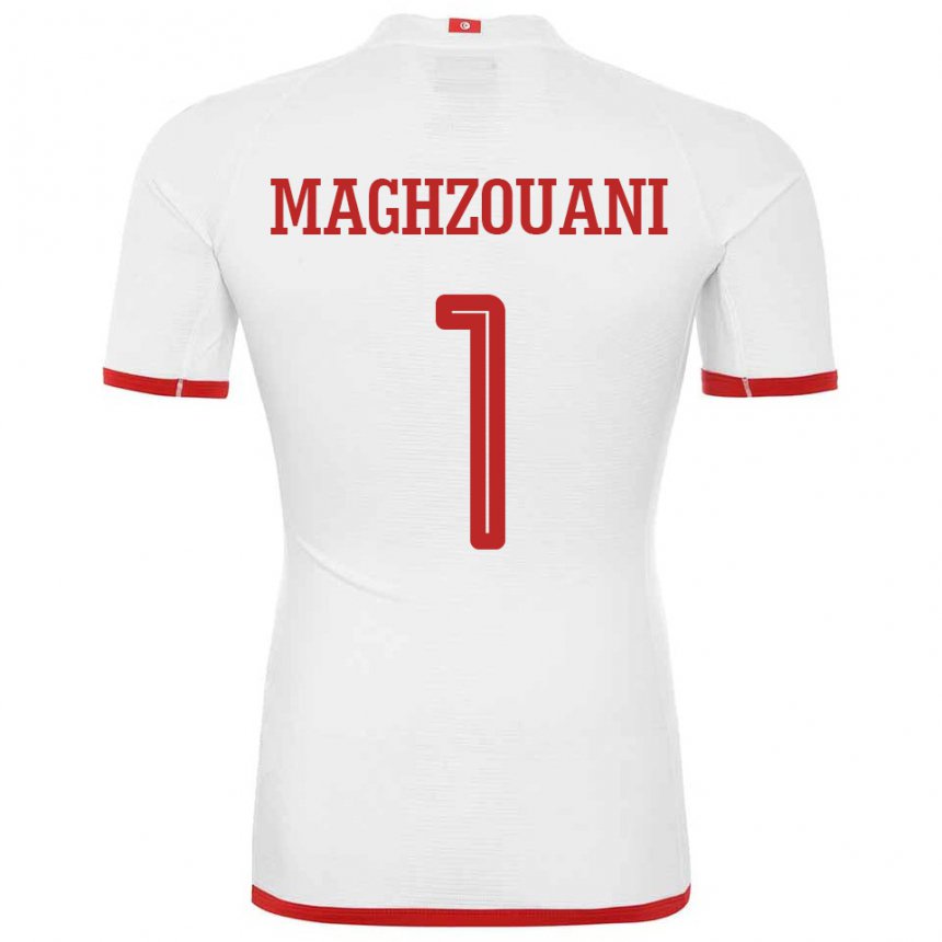 Niño Camiseta Túnez Wassim Maghzouani #1 Blanco 2ª Equipación 22-24 La Camisa México