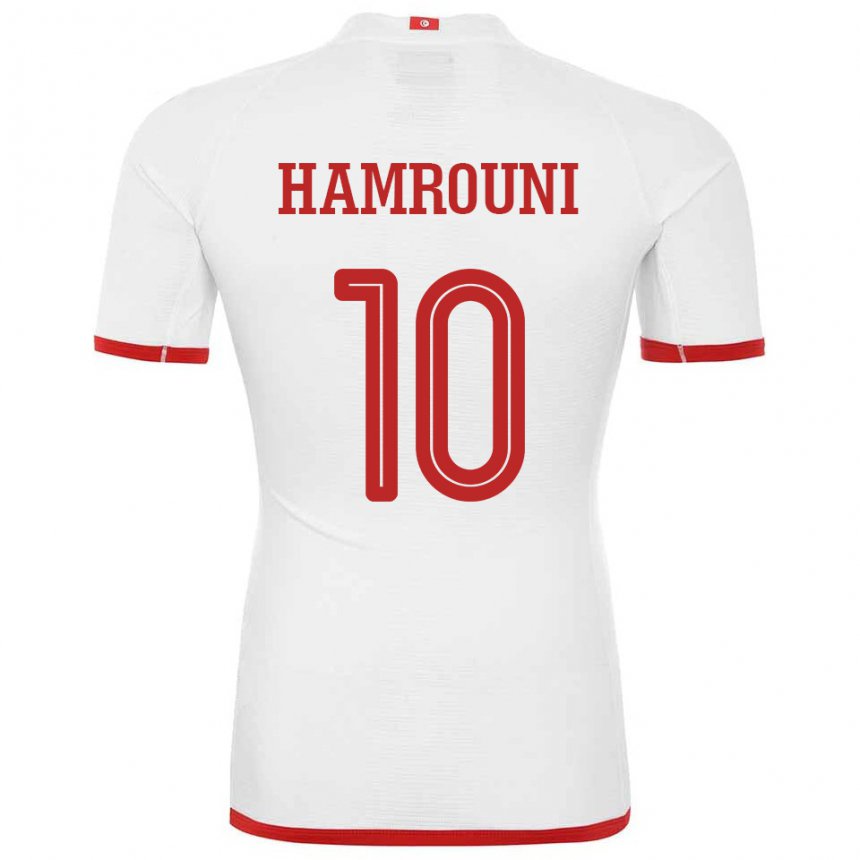 Niño Camiseta Túnez Rayen Hamrouni #10 Blanco 2ª Equipación 22-24 La Camisa México