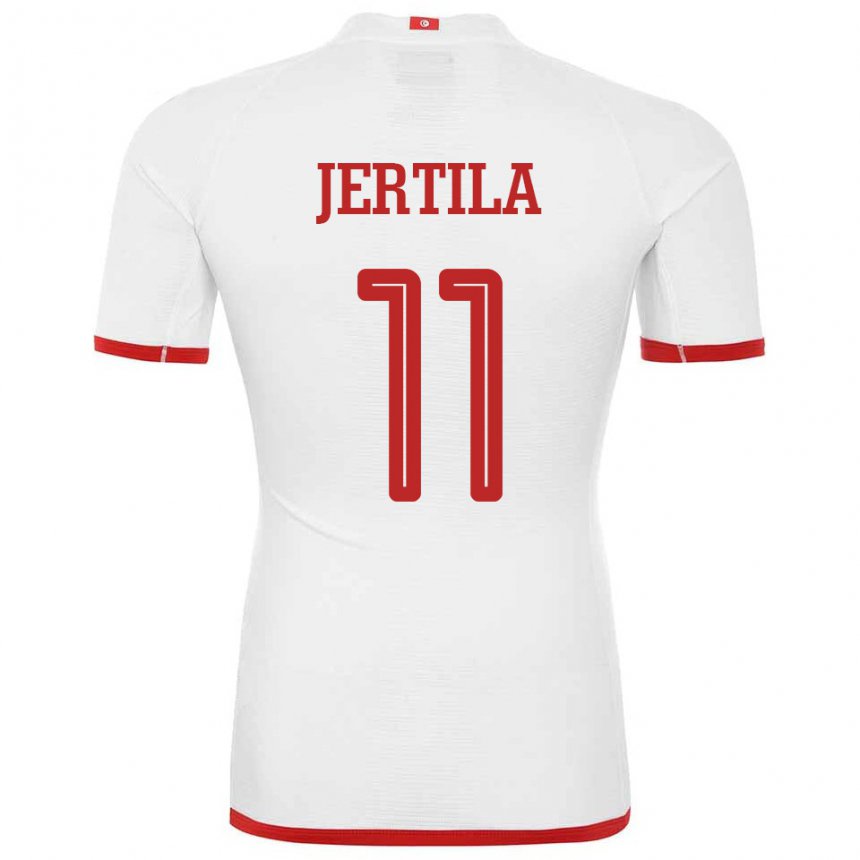 Niño Camiseta Túnez Hedi Jertila #11 Blanco 2ª Equipación 22-24 La Camisa México