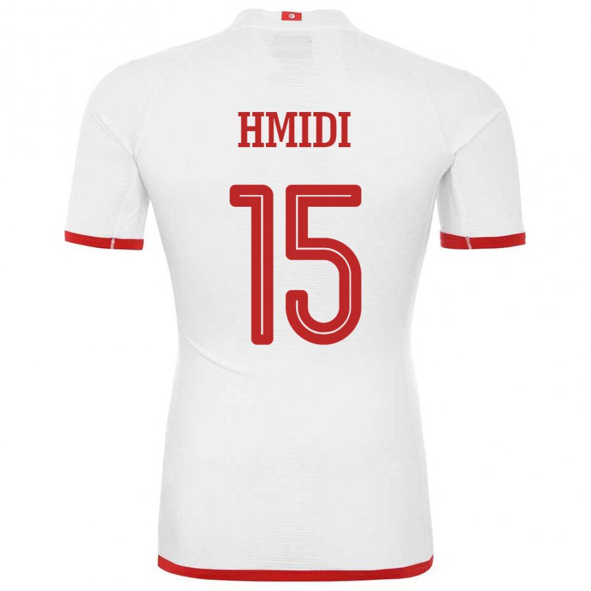 Niño Camiseta Túnez Makolm Hmidi #15 Blanco 2ª Equipación 22-24 La Camisa México