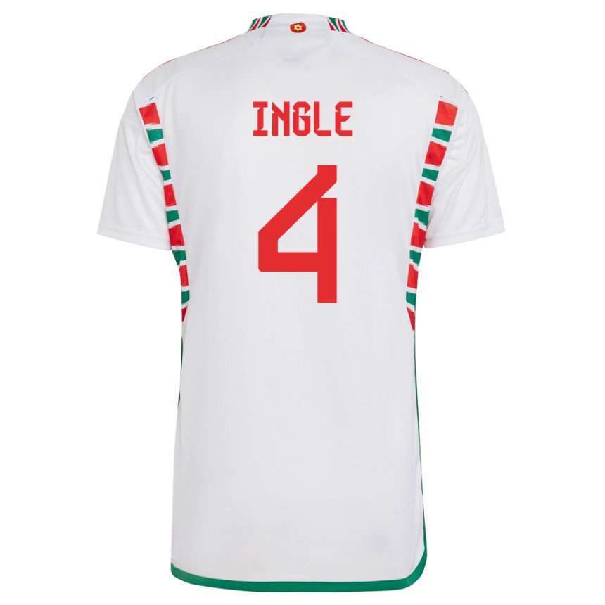 Niño Camiseta Gales Sophie Ingle #4 Blanco 2ª Equipación 22-24 La Camisa México