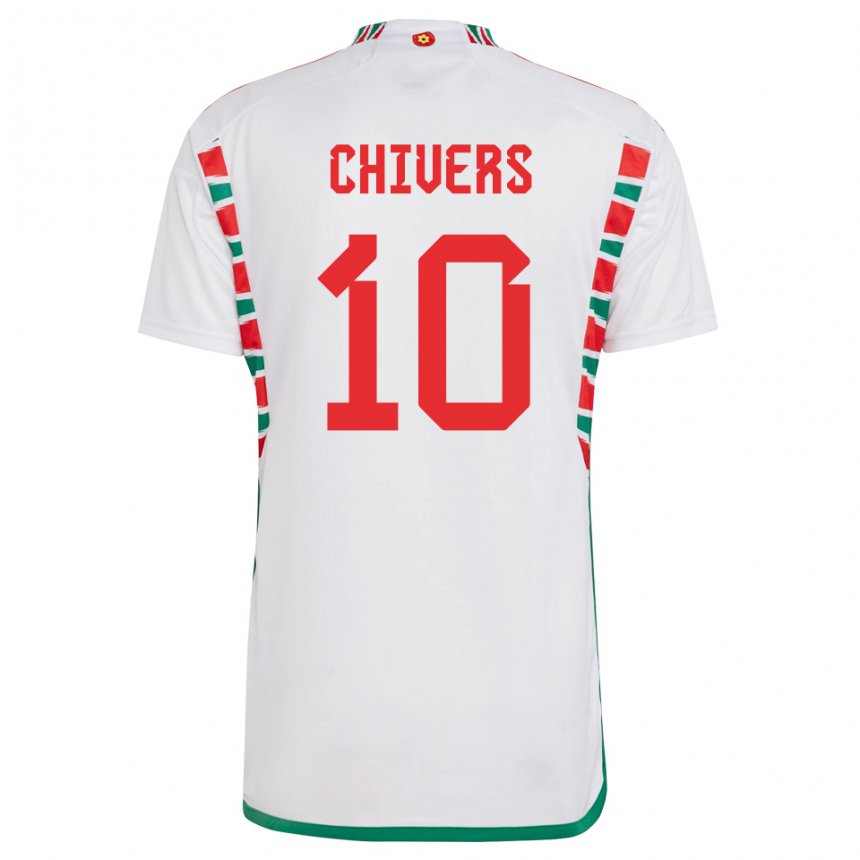 Niño Camiseta Gales Chloe Chivers #10 Blanco 2ª Equipación 22-24 La Camisa México