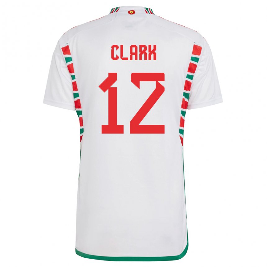 Niño Camiseta Gales Olivia Clark #12 Blanco 2ª Equipación 22-24 La Camisa México