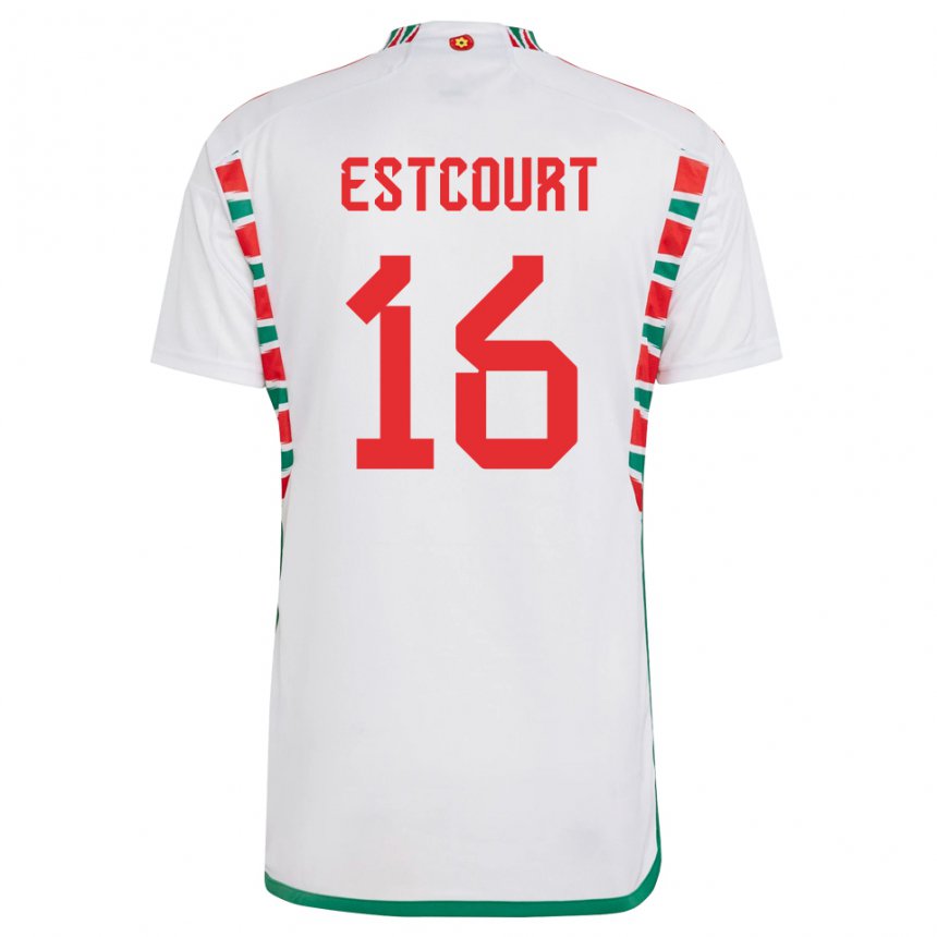 Niño Camiseta Gales Charlotte Estcourt #16 Blanco 2ª Equipación 22-24 La Camisa México