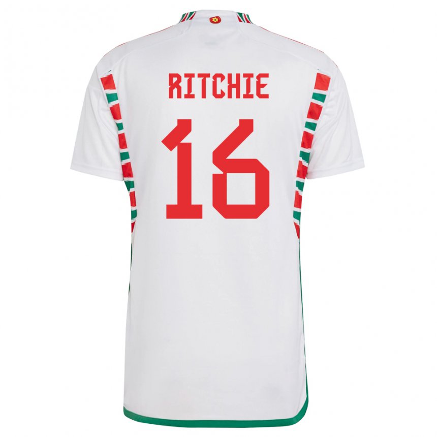 Niño Camiseta Gales Amelia Ritchie #16 Blanco 2ª Equipación 22-24 La Camisa México