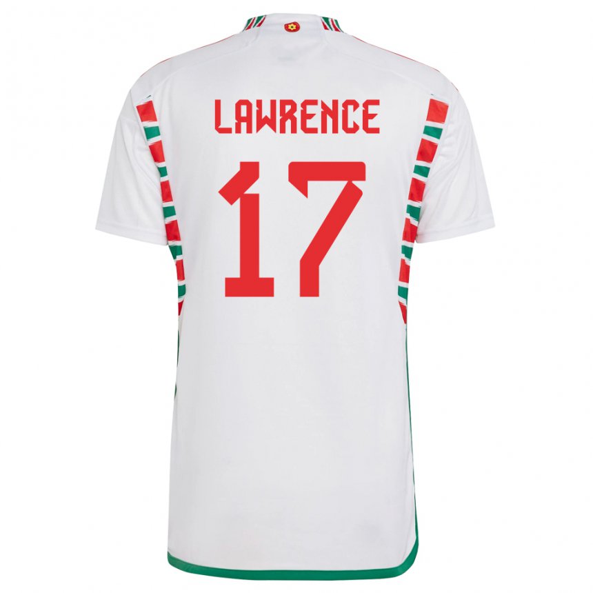 Niño Camiseta Gales Nadia Lawrence #17 Blanco 2ª Equipación 22-24 La Camisa México