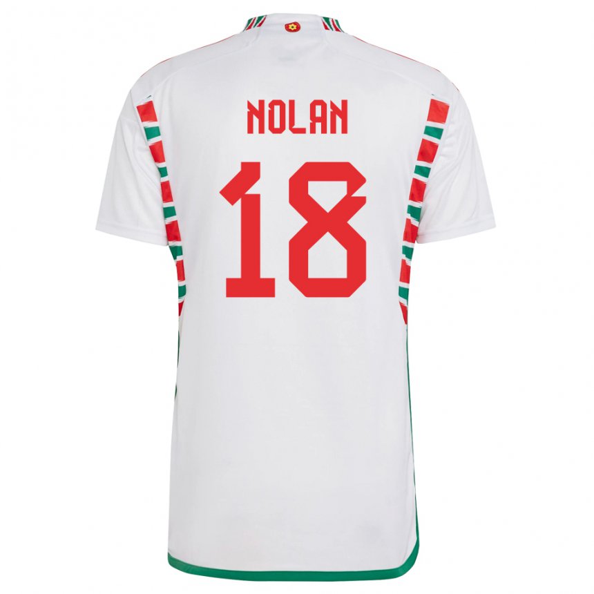 Niño Camiseta Gales Kylie Nolan #18 Blanco 2ª Equipación 22-24 La Camisa México