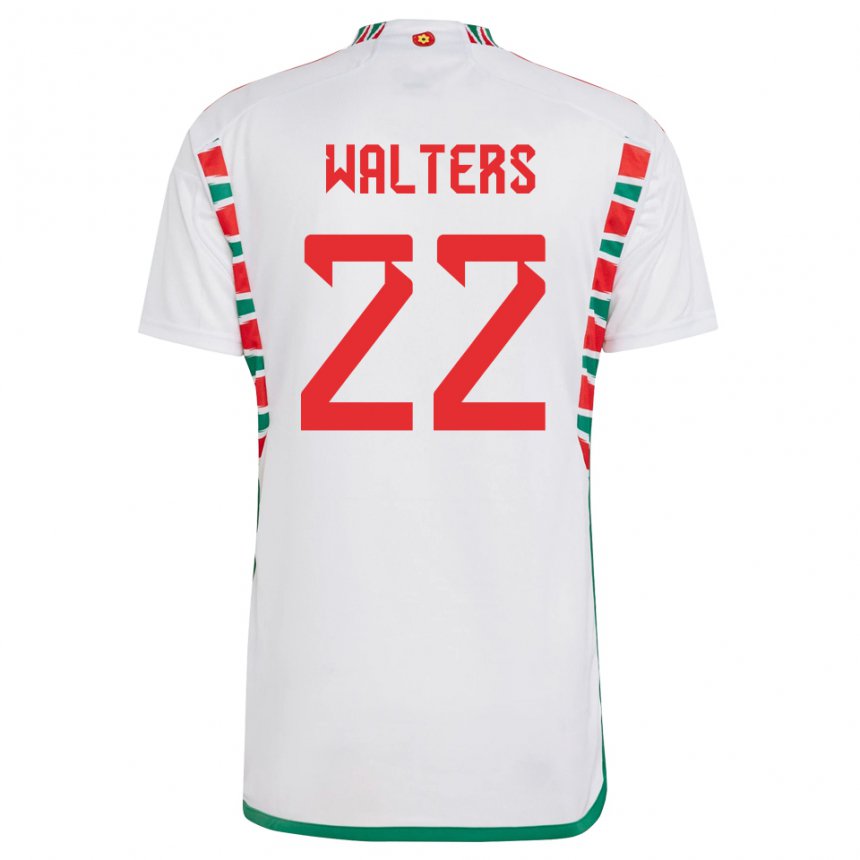 Niño Camiseta Gales Georgia Walters #22 Blanco 2ª Equipación 22-24 La Camisa México